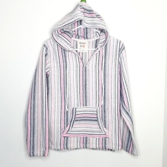 Beach By Exist Tops - Beach by Exist Stripe Pullover Hoodie M